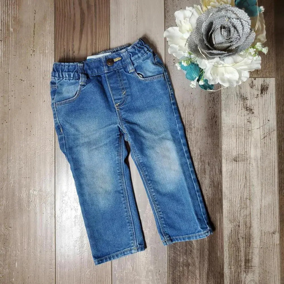 Old Navy Straight Blue Medium Wash Denim Jeans Boys Size 18-24m GUC - Picture 4 of 10